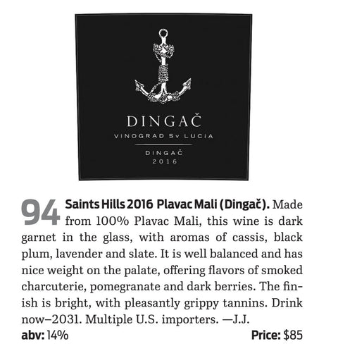 Saints Hills Dingač 2016 – Salmanazar (9L)